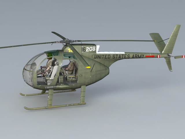 Hughes OH-6 Cayuse 3D model