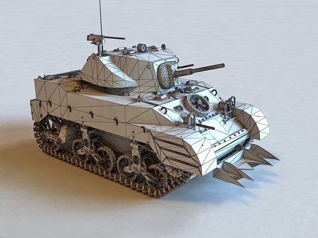 M5A1 Light Tank  3D model