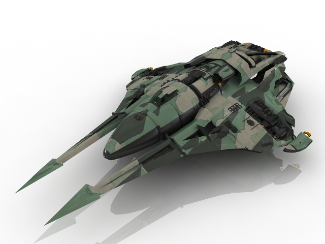 Military Spaceship 3D model