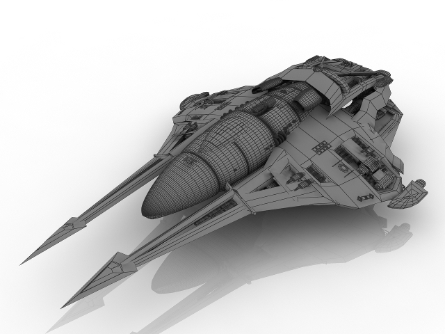 Military Spaceship 3D model