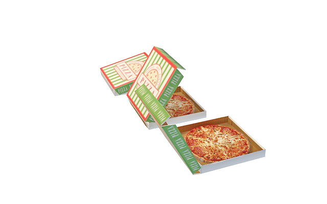 Pizza in box 3D model