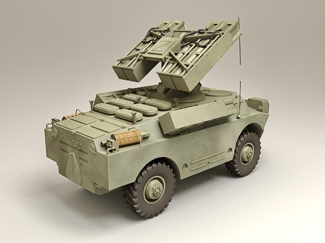 SA-9 Gaskin mobile anti-aircraft missile system 3D model