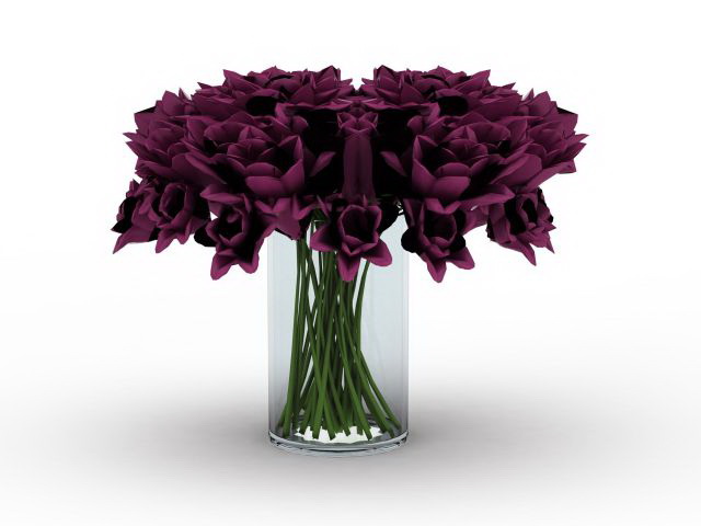 Vase with tulips 3D model