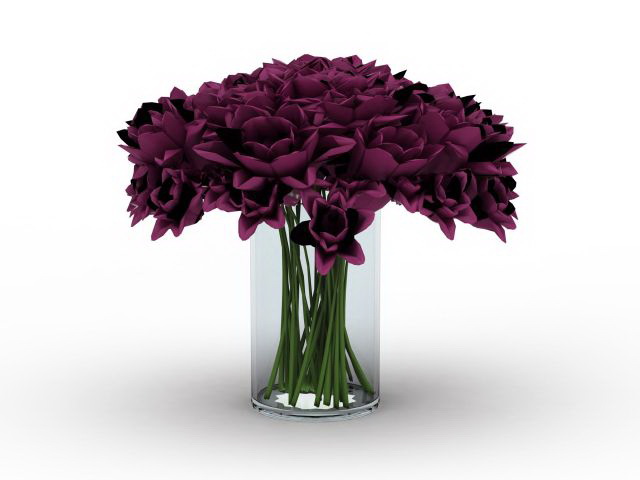 Vase with tulips 3D model