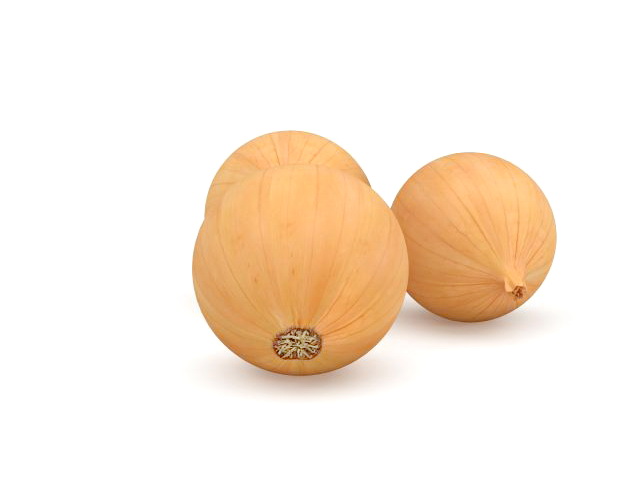 Yellow onions 3D model