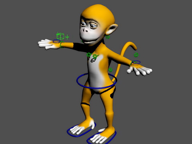 Macaco desenho animado Modelo 3D $10 - .obj .fbx - Free3D