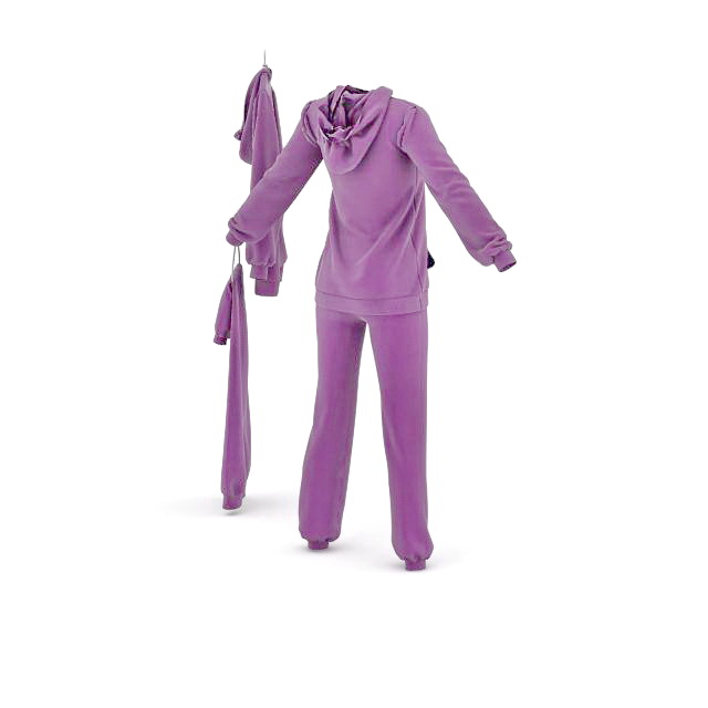 Purple sportswear sets 3D model