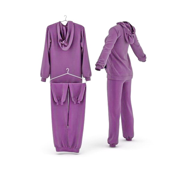 Purple sportswear sets 3D model