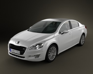 Peugeot 508 saloon 2011 3D Model