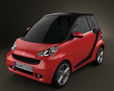 Smart Fortwo 2011 Convertible Hard Top 3D model