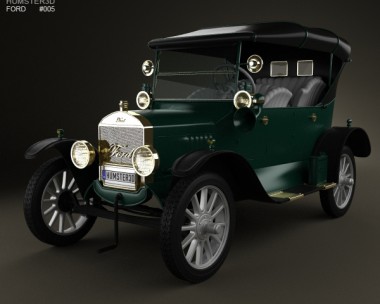 Ford Model T 4door Tourer 1924 3D model