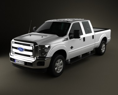 Ford Super Duty Crew Cab 2011 3D Model