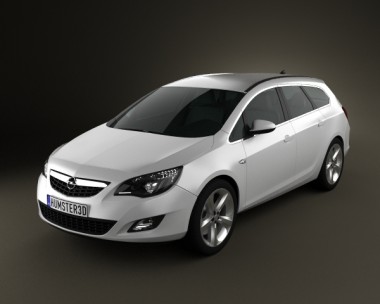 Opel Astra J Tourer 2011 3D Model