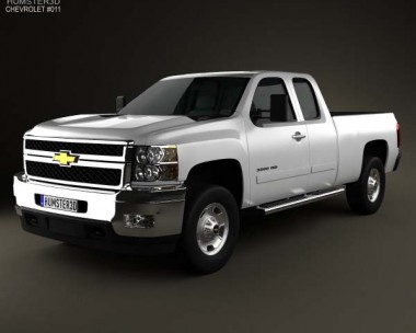 Chevrolet Silverado HD Extended Cab Standard Bed 2011 3D Model