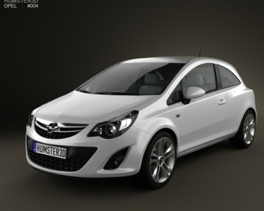 Opel Corsa 3-door 2011 3D Model