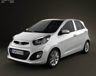 Kia Picanto 2012 with HQ Interior 3D model