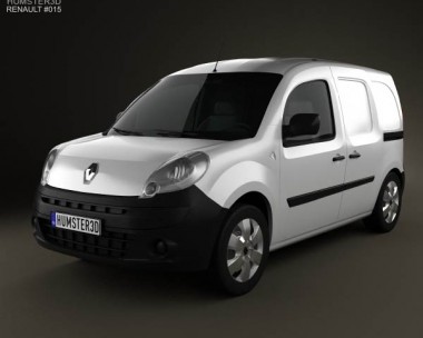 Renault Kangoo Van 2 Side Doors 2011 3D Model