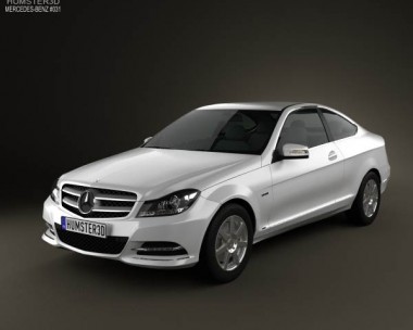 Mercedes-Benz C-class coupe 2012 3D Model