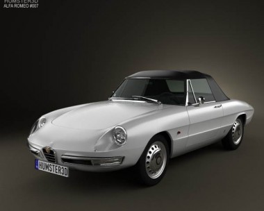 Alfa Romeo 1600 Spider Duetto 1966 3D Model