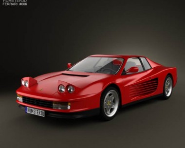 Ferrari Testarossa 1986 3D Model