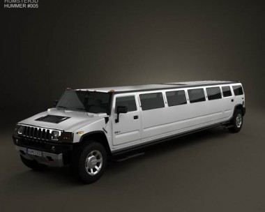 Hummer H2 Limousine 2010 3D Model