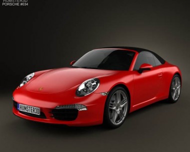 Porsche 911 Carrera Cabriolet 2012 3D Model