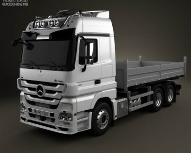 Mercedes-Benz Actros Flatbed 2011 3D Model