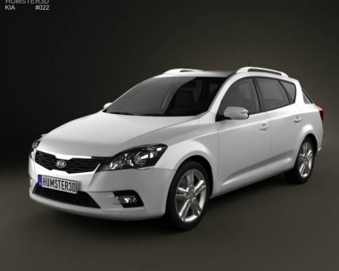 Kia Ceed SW with HQ Interior 2011 3D Model