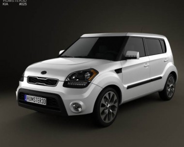 Kia Soul with HQ Interior 2012 3D Model