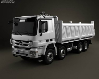 Mercedes-Benz Actros Tipper 4-axle 2011 3D model