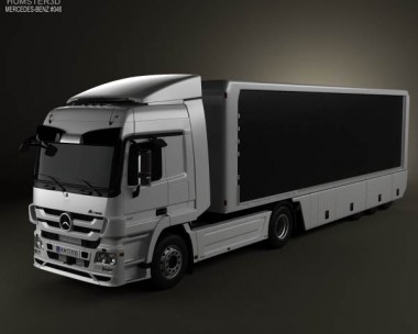 Mercedes-Benz Actros Tractor Trailer 2011 3D Model