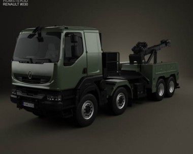 Renault Kerax Military Crane 2011 3D model