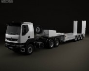 Renault Kerax Tractor Platform Trailer 2011