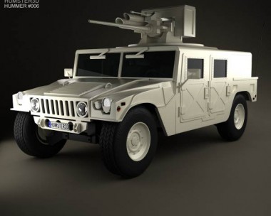 Hummer M242 Bushmaster 2011 3D Model