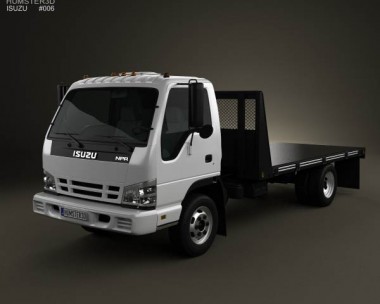 Isuzu NPR Flatbed 2011 3D Model