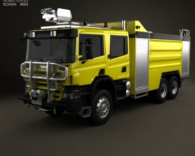 Scania P Fire Truck Airport 2011 3D model