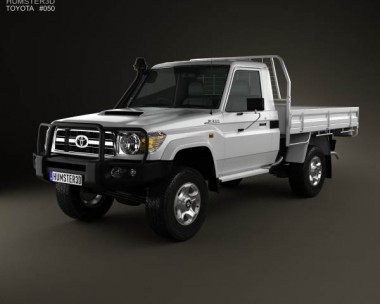 Toyota Land Cruiser (J70) Pickup GXL 2008 3D Model