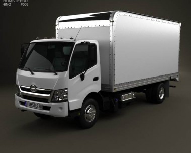 Hino 195 Hybrid Box Truck 2012 3D model