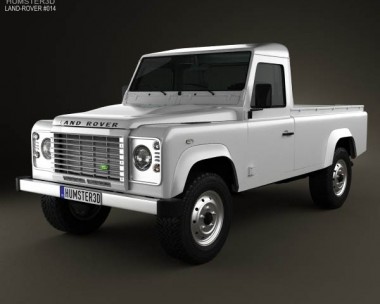 Land Rover Defender 110 pickup 2011 3D model