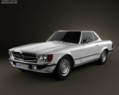 Mercedes-Benz SL-Class R107 coupe 1972 3D Model