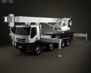 Iveco Trakker Crane Truck 2012 3D model