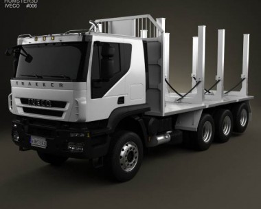 Iveco Trakker Log Truck 2012 3D Model