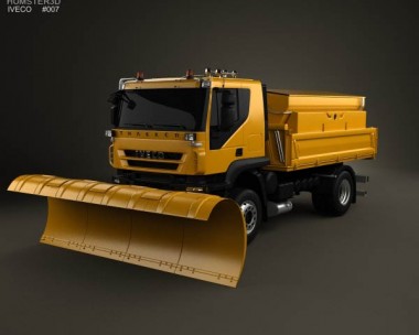 Iveco Trakker Snow Plow Truck 2012 3D Model