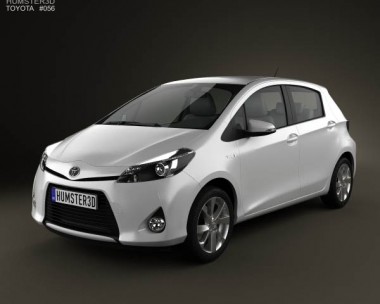 Toyota Yaris (Vitz) Hybrid 2013 3D Model