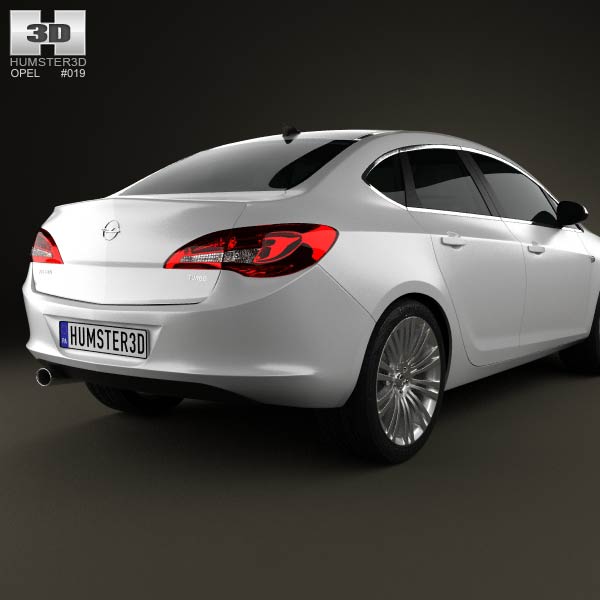 Opel Astra J sedan 2012 3D model for Download in various formats