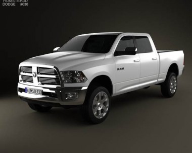 Dodge Ram 2500 Crew Cab Big Horn 6-foot 4-inch Box 2012 3D Model