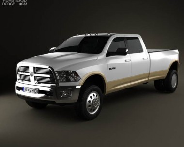Dodge Ram 3500 Crew Cab Dually Laramie 8-foot Box 2012 3D Model