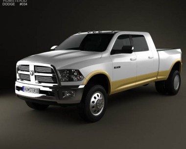 Dodge Ram 3500 Mega Cab Dually Laramie 6-foot 4-inch Box 2012 3D Model
