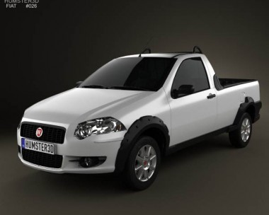 Fiat Strada Short Cab Trekking 2012 3D Model