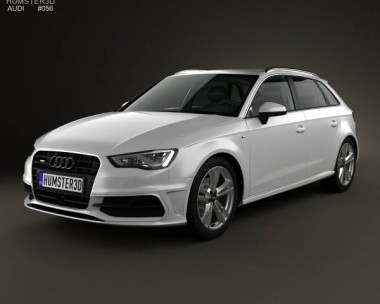 Audi A3 Sportback S-Line 2013 3D Model